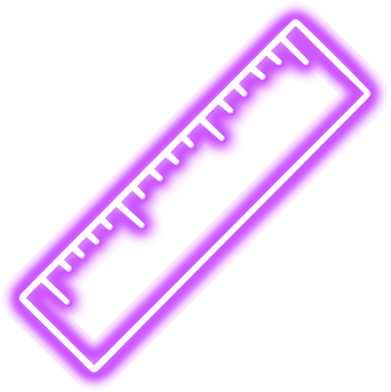 Purple neon ruler